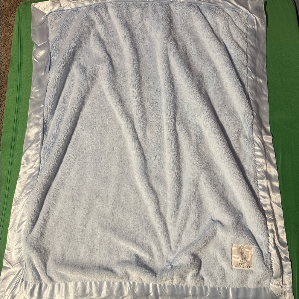 Little Giraffe Luxe Baby Blanket — Blue